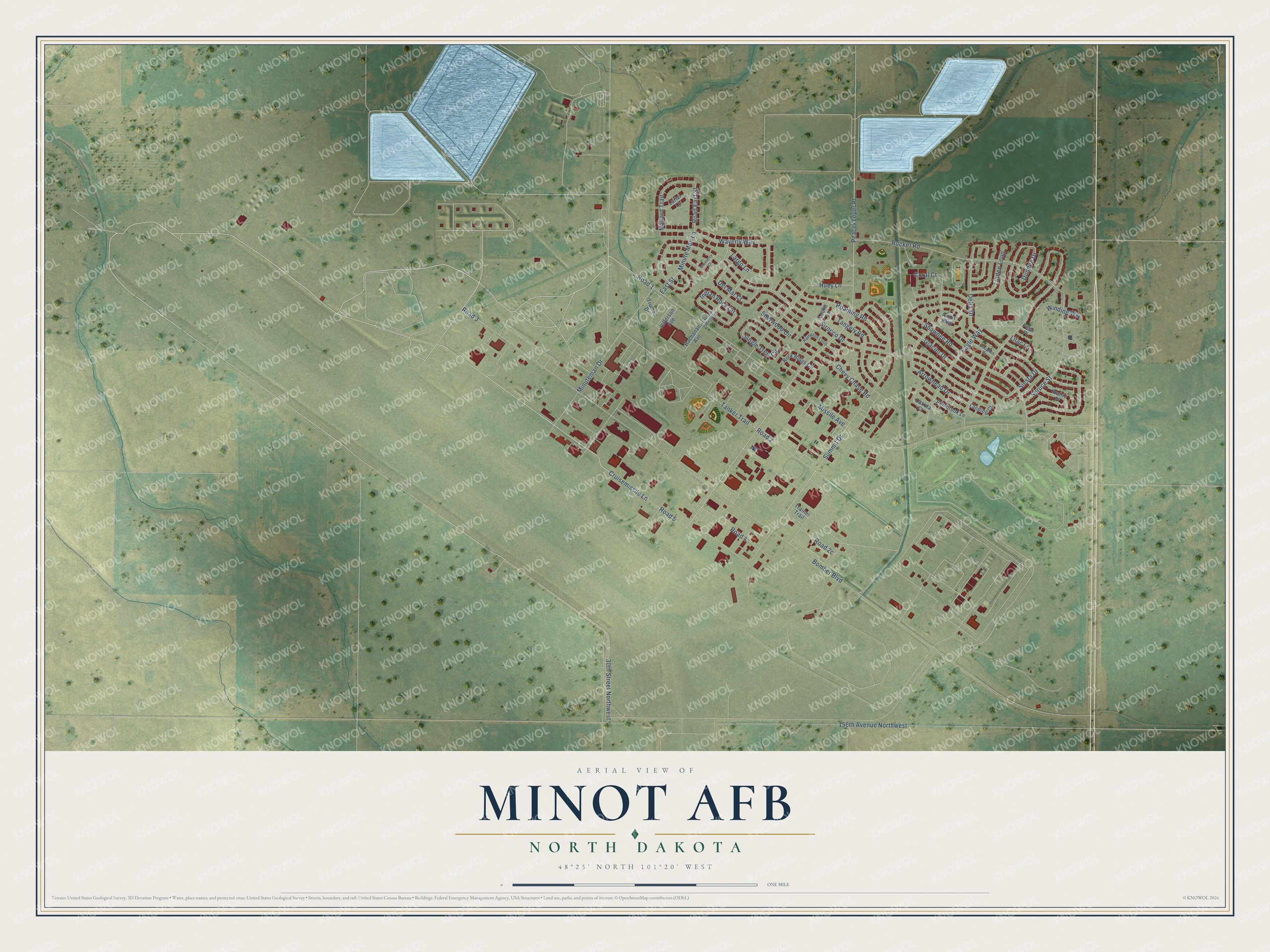 Watermarked full-map preview of Minot AFB, North Dakota
