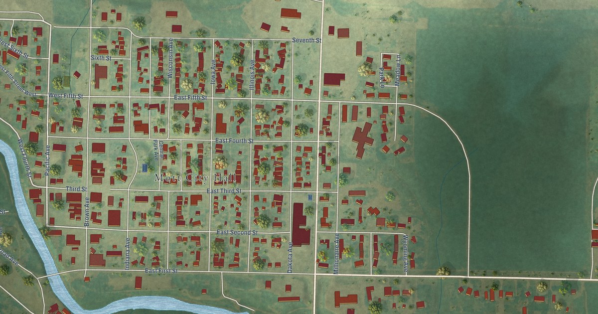 Map of Mott, North Dakota in 2026