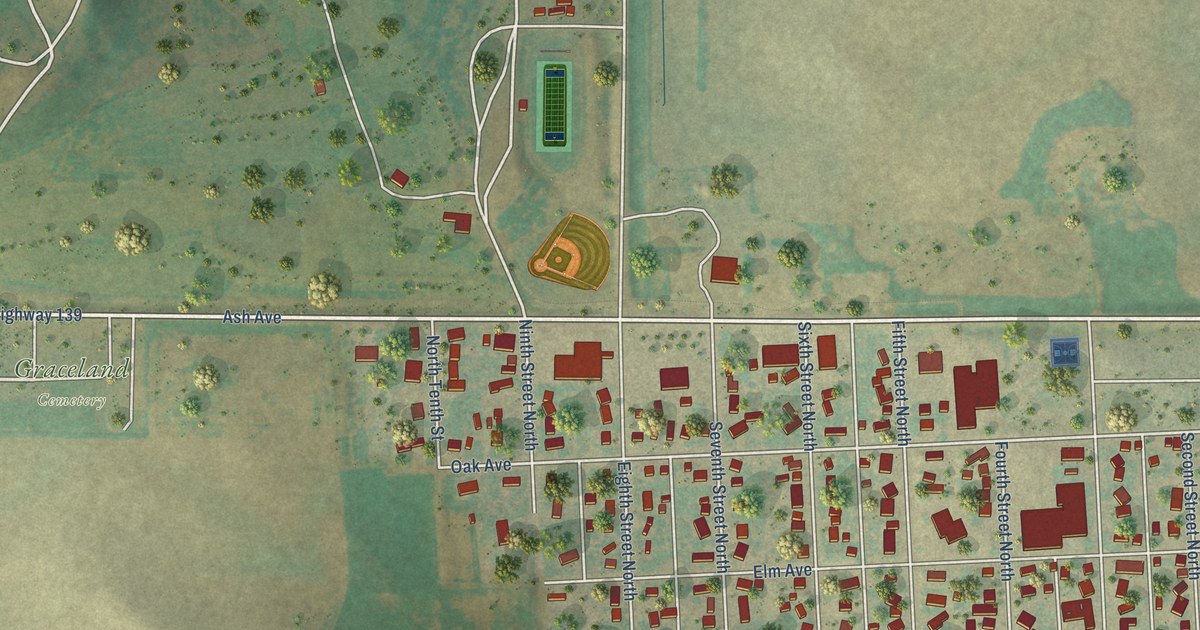 Map of New Salem, North Dakota in 2026