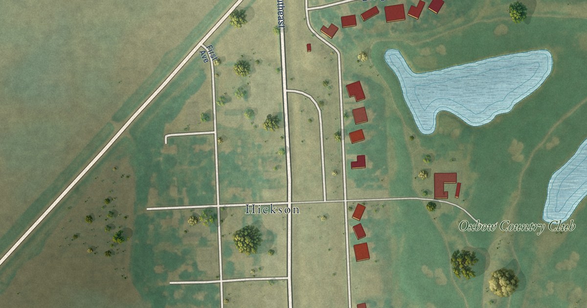 Map of Oxbow, North Dakota in 2026
