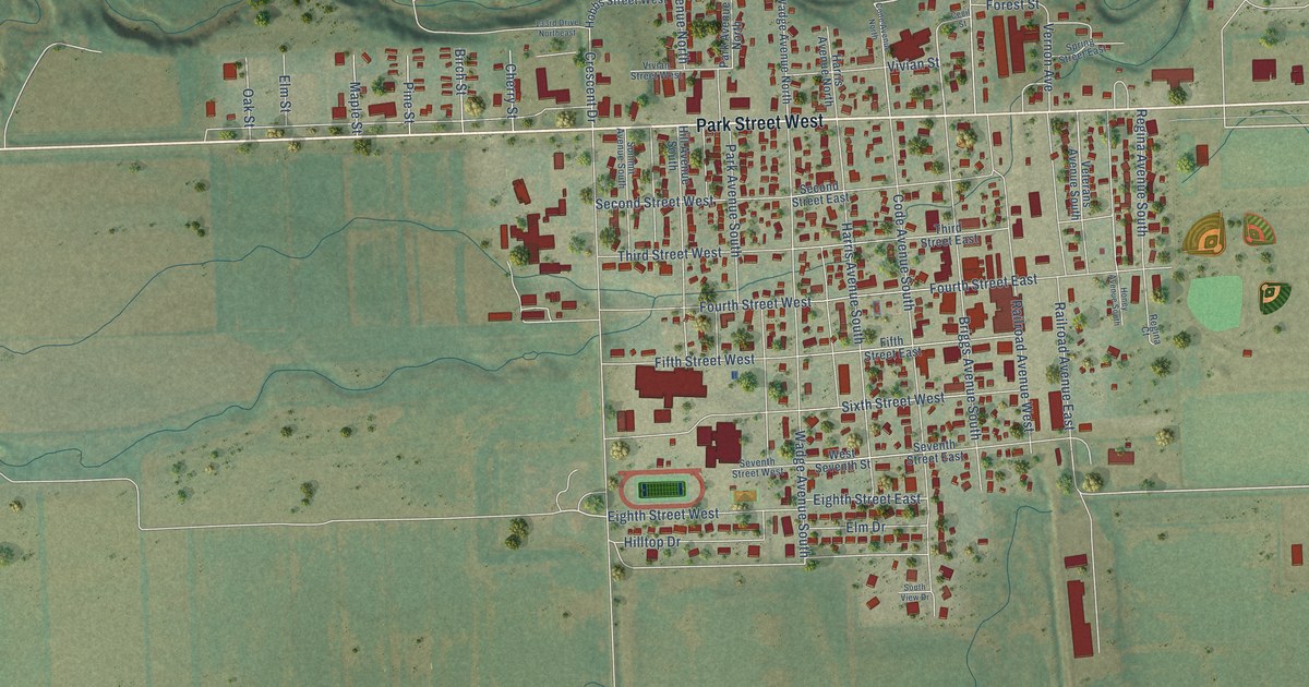 Map of Park River, North Dakota in 2026