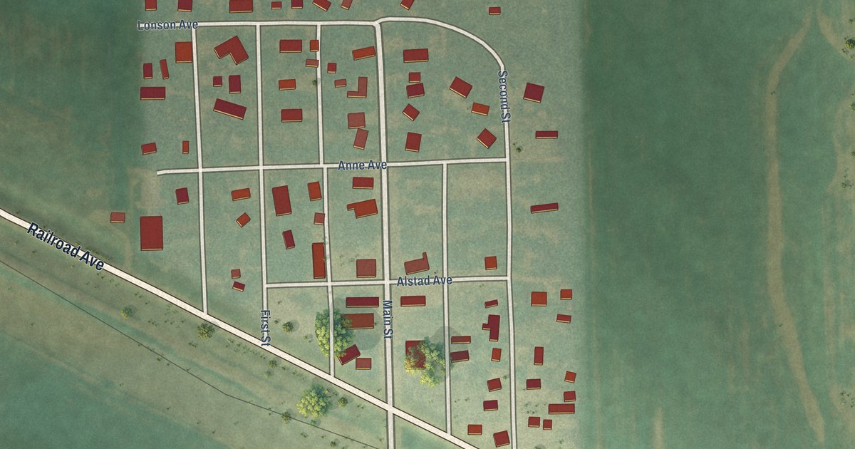 Map of Pekin, North Dakota in 2026