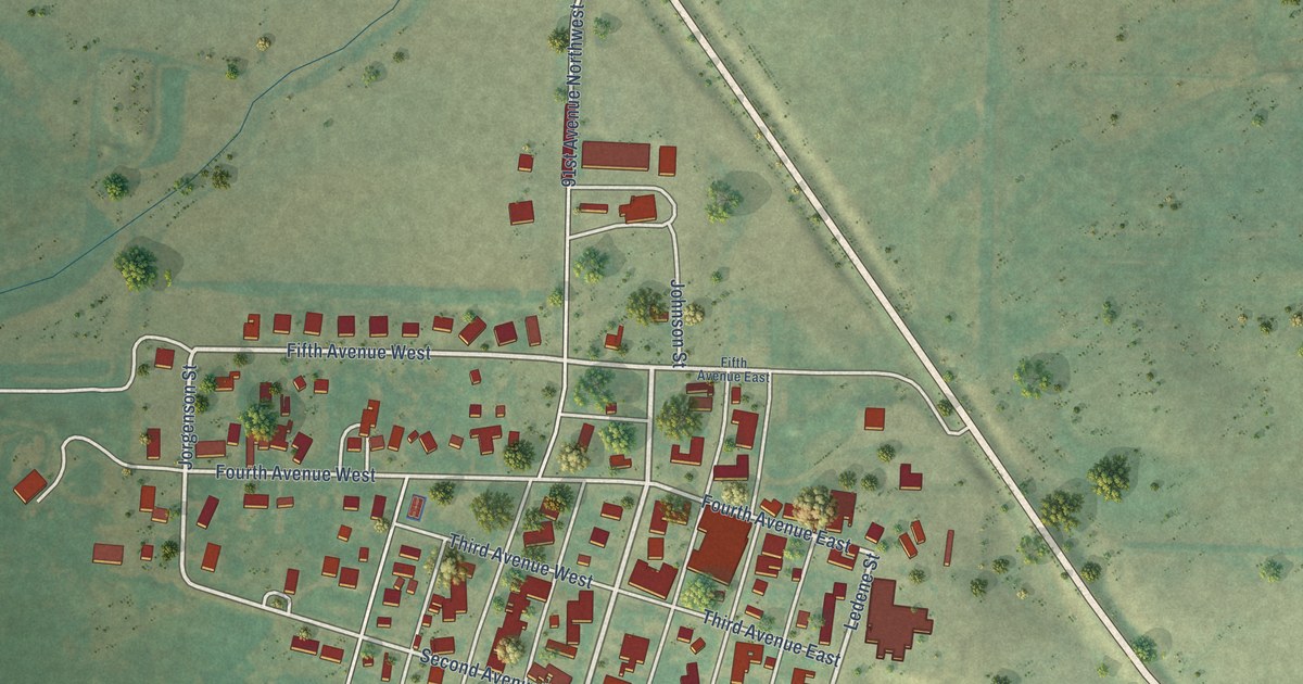 Map of Powers Lake, North Dakota in 2026