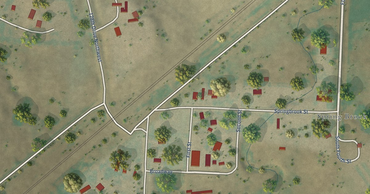 Map of Springbrook, North Dakota in 2026