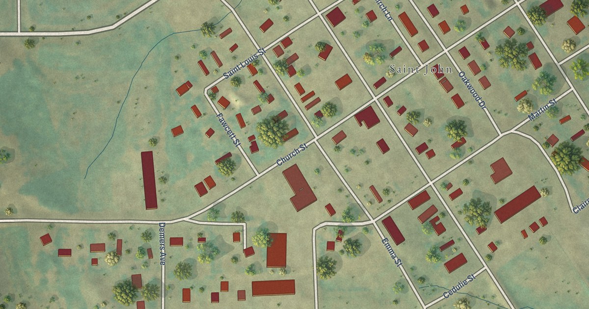 Map of St. John, North Dakota in 2026