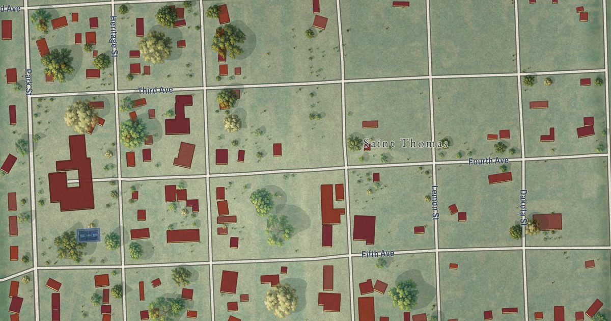 Map of St. Thomas, North Dakota in 2026