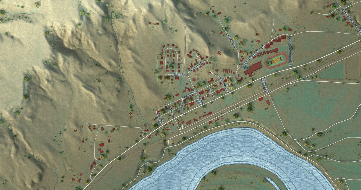 Map of Trenton, North Dakota in 2026