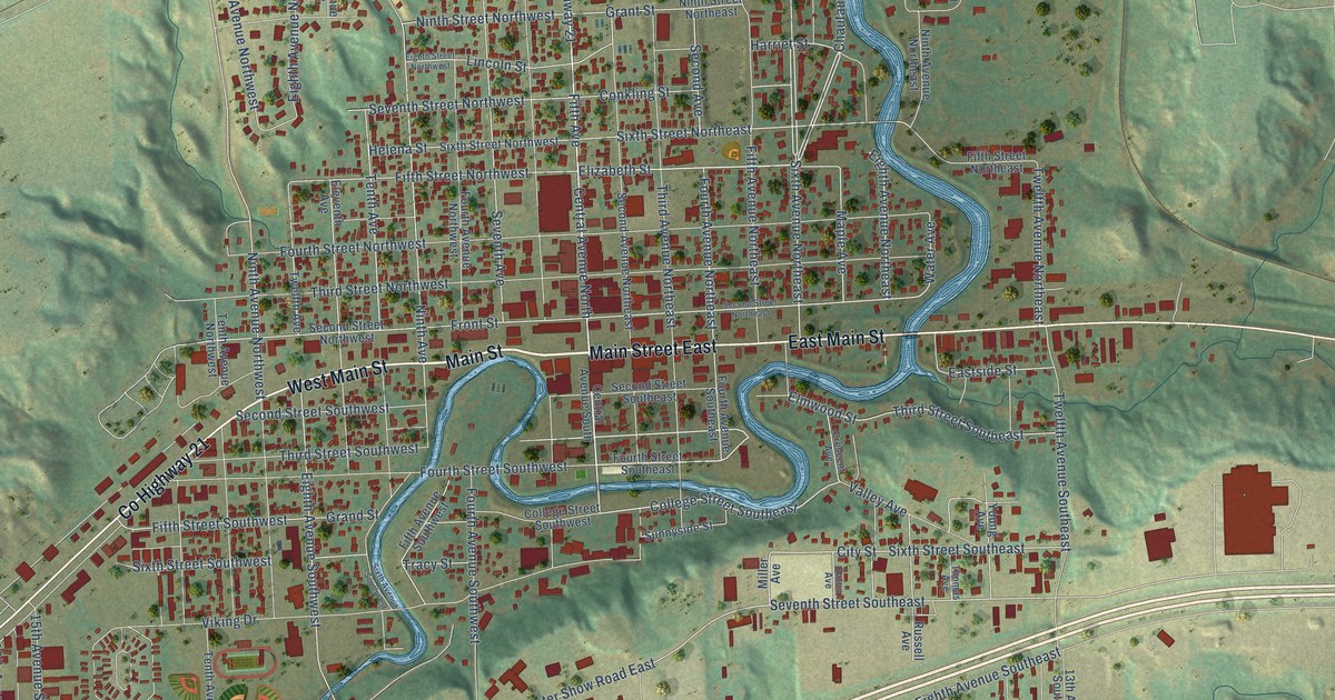 Map of Valley City, North Dakota in 2026