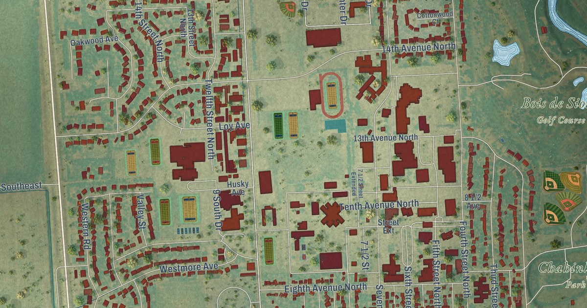 Map of Wahpeton, North Dakota in 2026