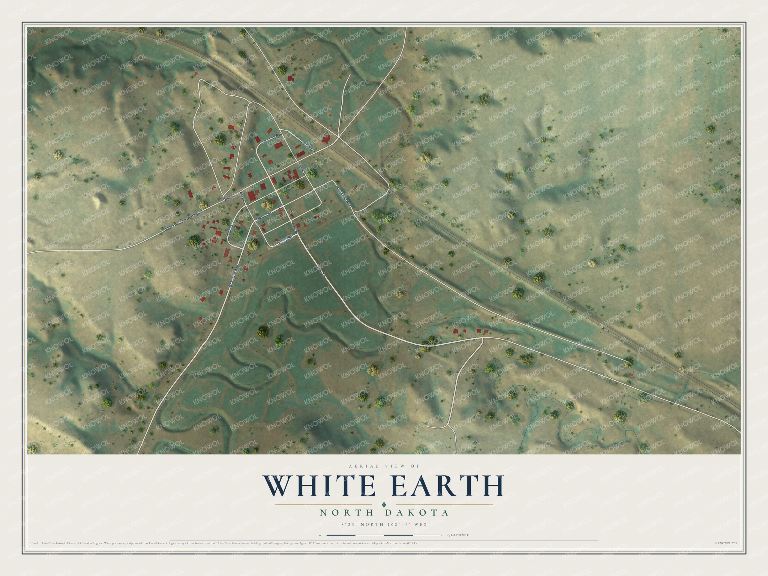 Watermarked full-map preview of White Earth, North Dakota