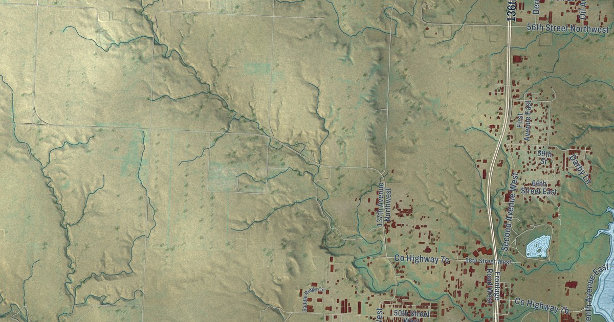 Map of Williston, North Dakota in 2026