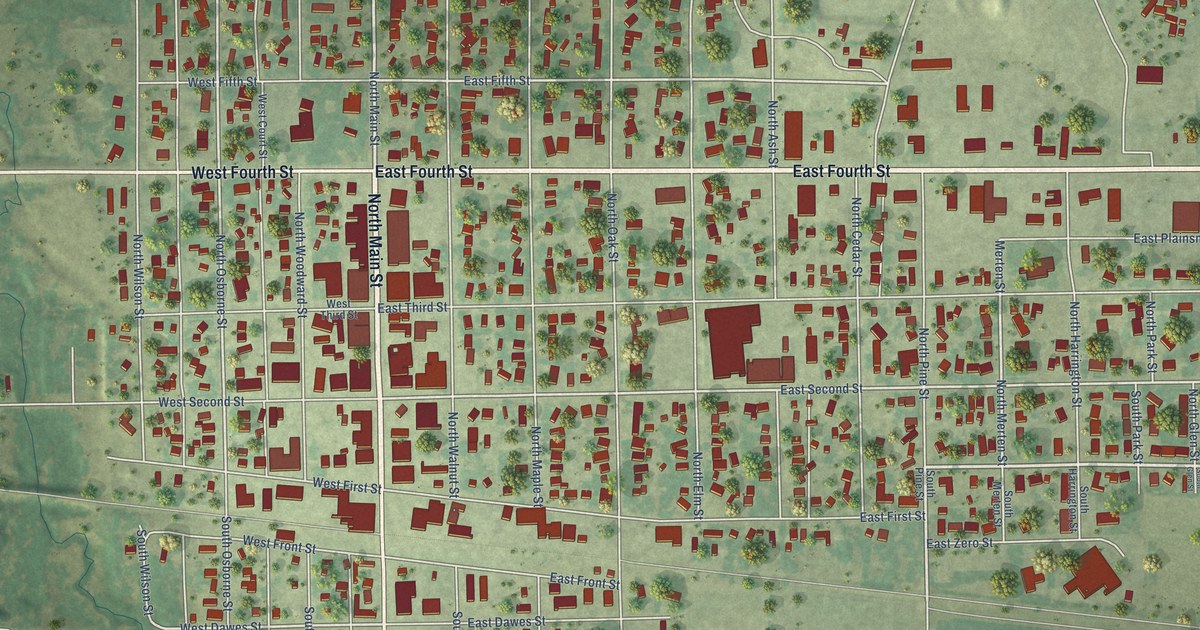 Map of Ainsworth, Nebraska in 2026
