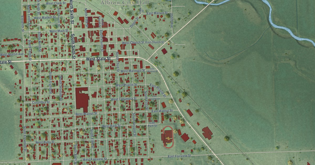 Map of Albion, Nebraska in 2026