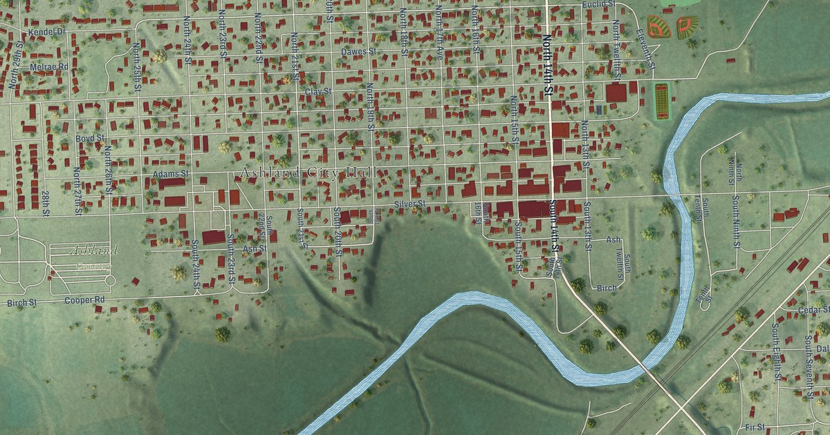 Map of Ashland, Nebraska in 2026