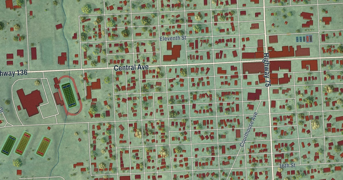 Map of Auburn, Nebraska in 2026