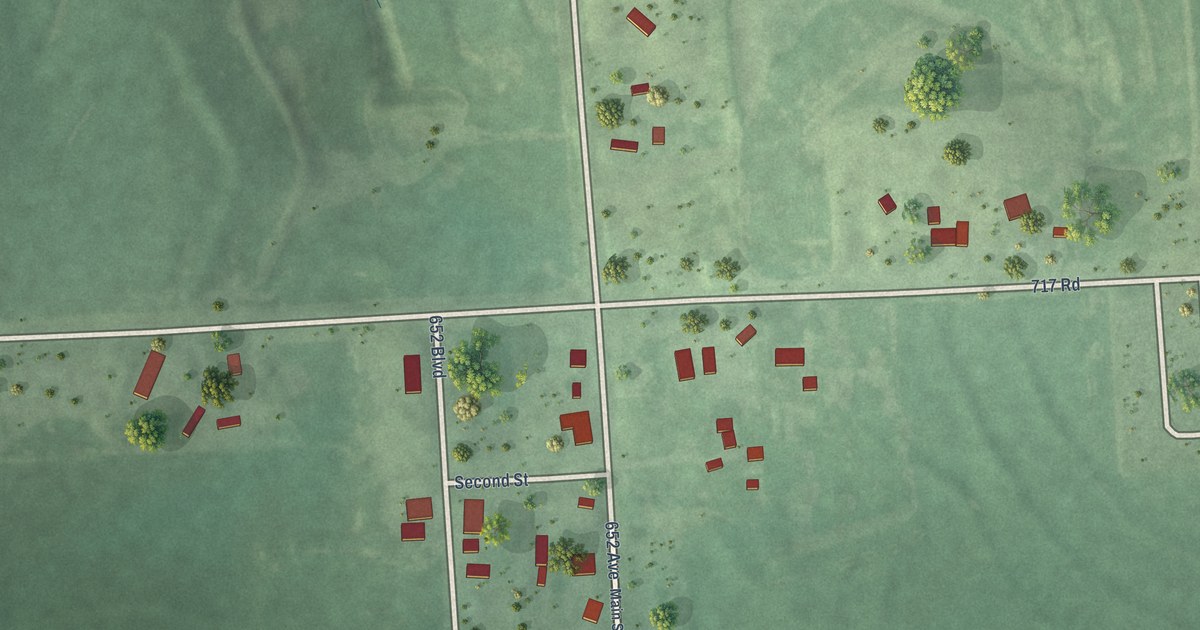 Map of Barada, Nebraska in 2026