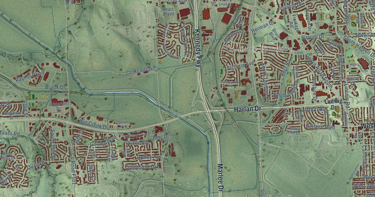 Map of Bellevue, Nebraska in 2026