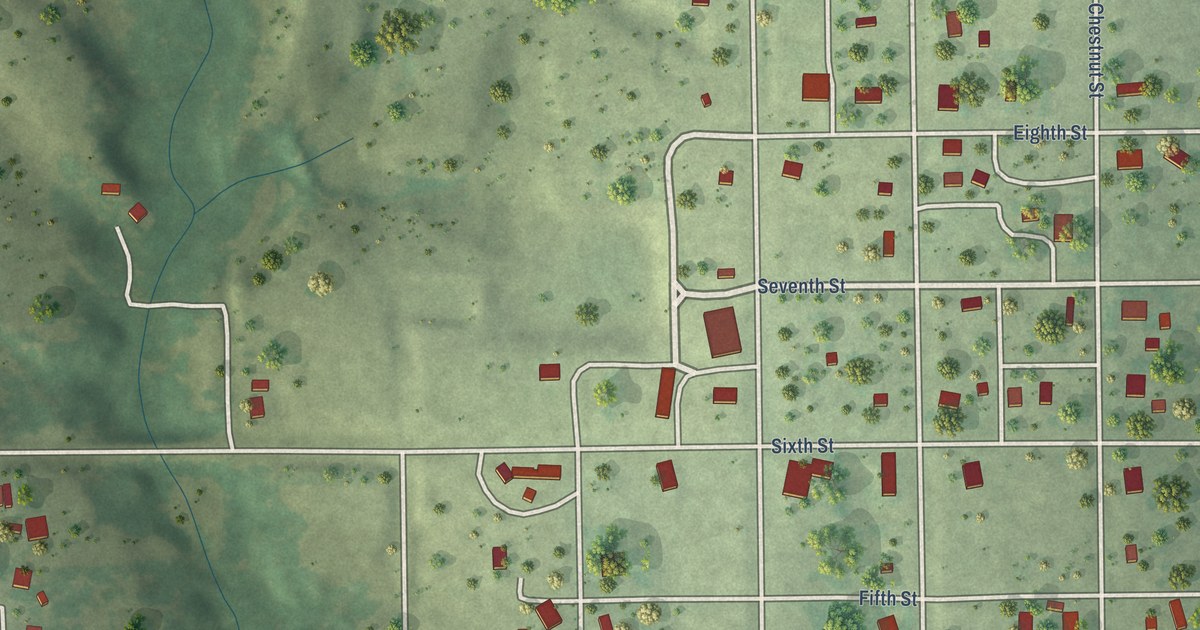 Map of Bloomington, Nebraska in 2026
