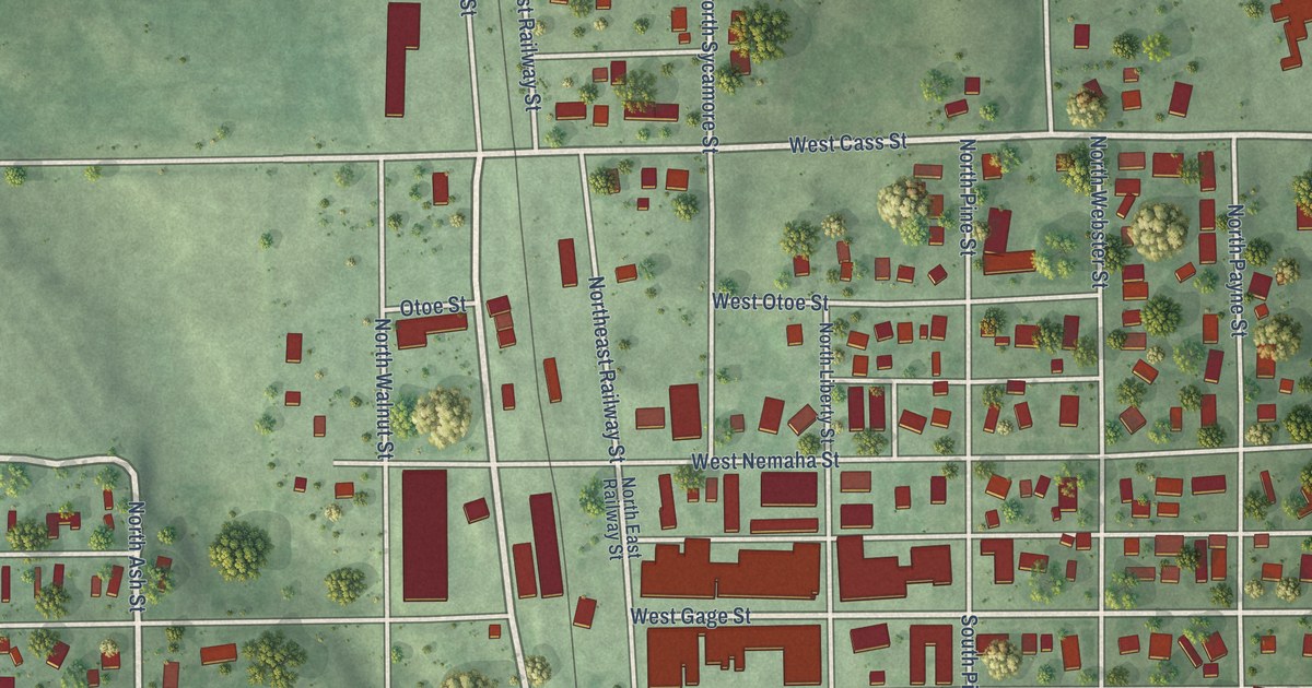 Map of Blue Hill, Nebraska in 2026