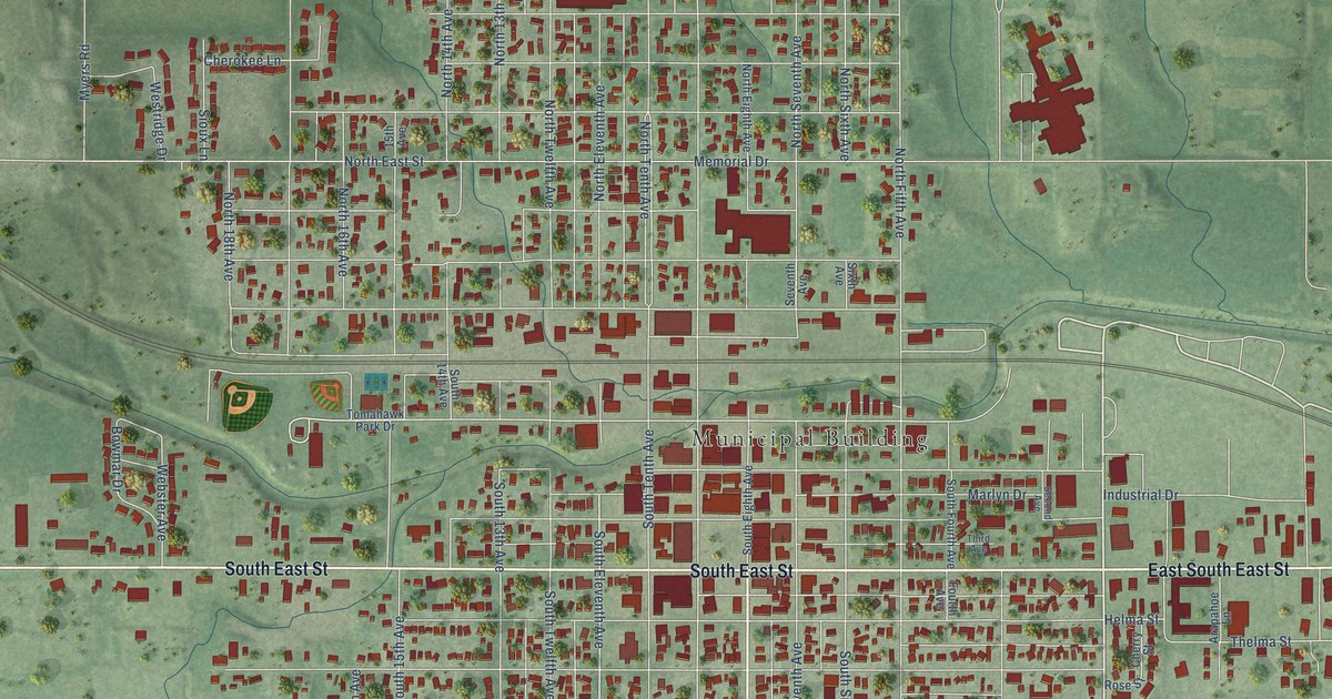 Map of Broken Bow, Nebraska in 2026