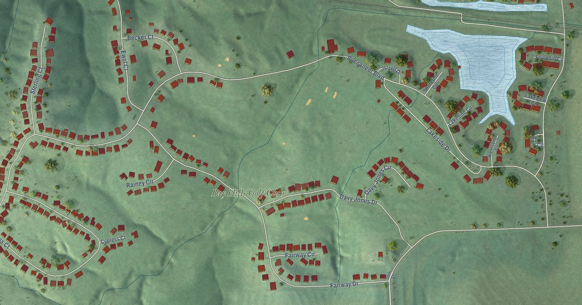 Map of Buccaneer Bay, Nebraska in 2026