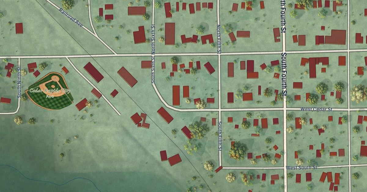 Map of Cedar Rapids, Nebraska in 2026