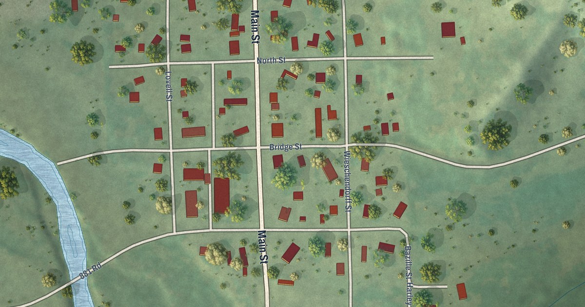 Map of Center, Nebraska in 2026