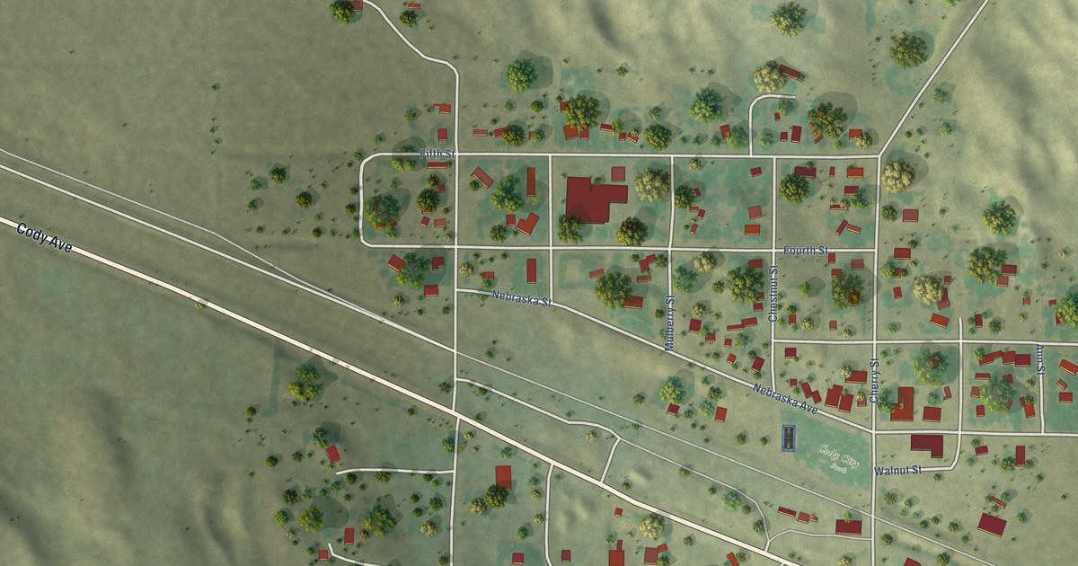 Map of Cody, Nebraska in 2026
