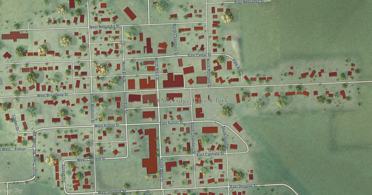 Map of Coleridge, Nebraska in 2026