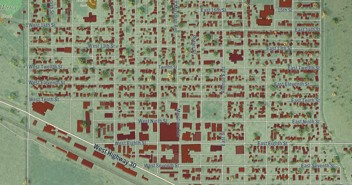 Map of Cozad, Nebraska in 2026
