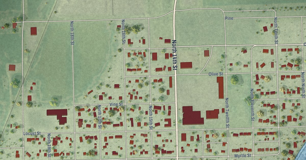 Map of Dakota City, Nebraska in 2026