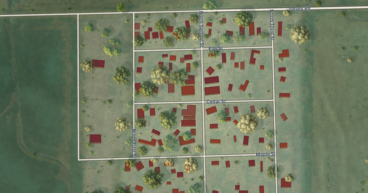 Map of Davey, Nebraska in 2026