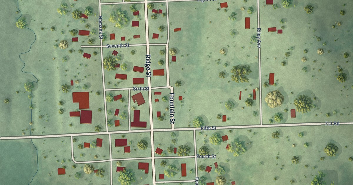 Map of Dawson, Nebraska in 2026