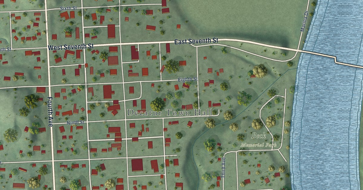 Map of Decatur, Nebraska in 2026
