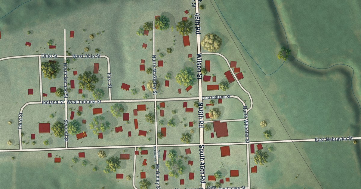 Map of Dunbar, Nebraska in 2026