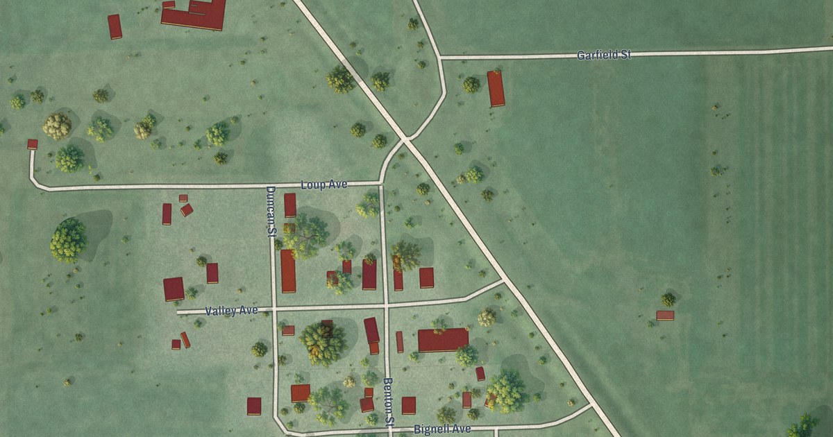 Map of Elyria, Nebraska in 2026
