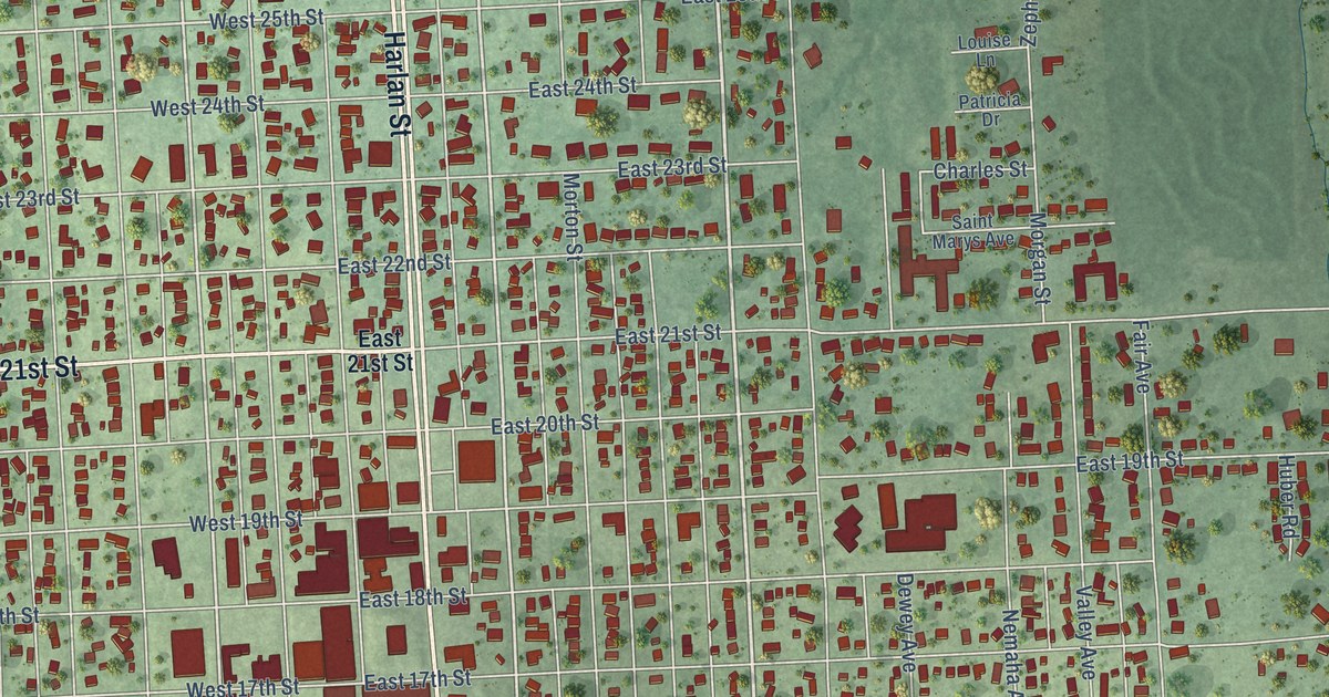 Map of Falls City, Nebraska in 2026