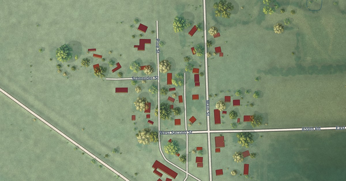 Map of Foster, Nebraska in 2026