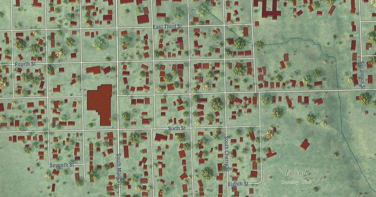 Map of Friend, Nebraska in 2026