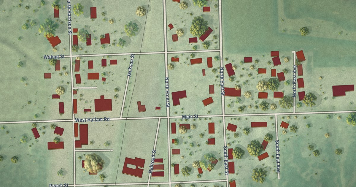 Map of Hallam, Nebraska in 2026