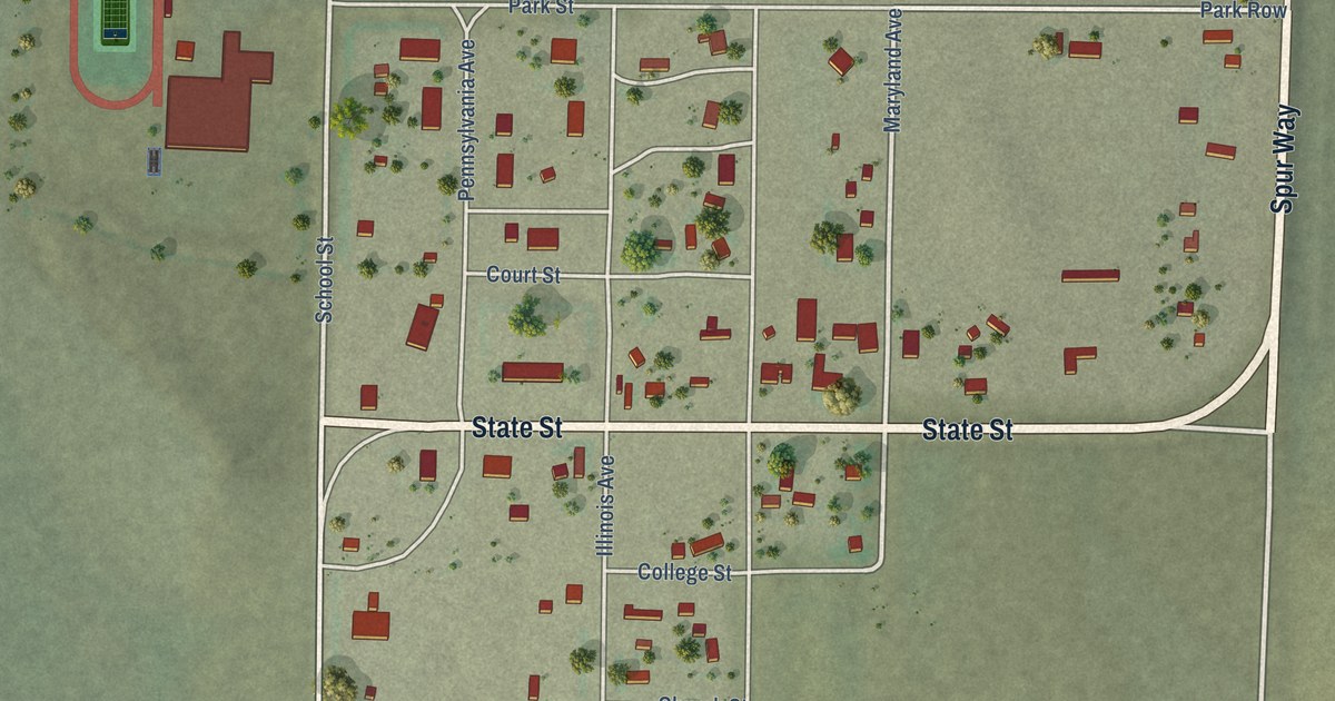 Map of Harrisburg, Nebraska in 2026