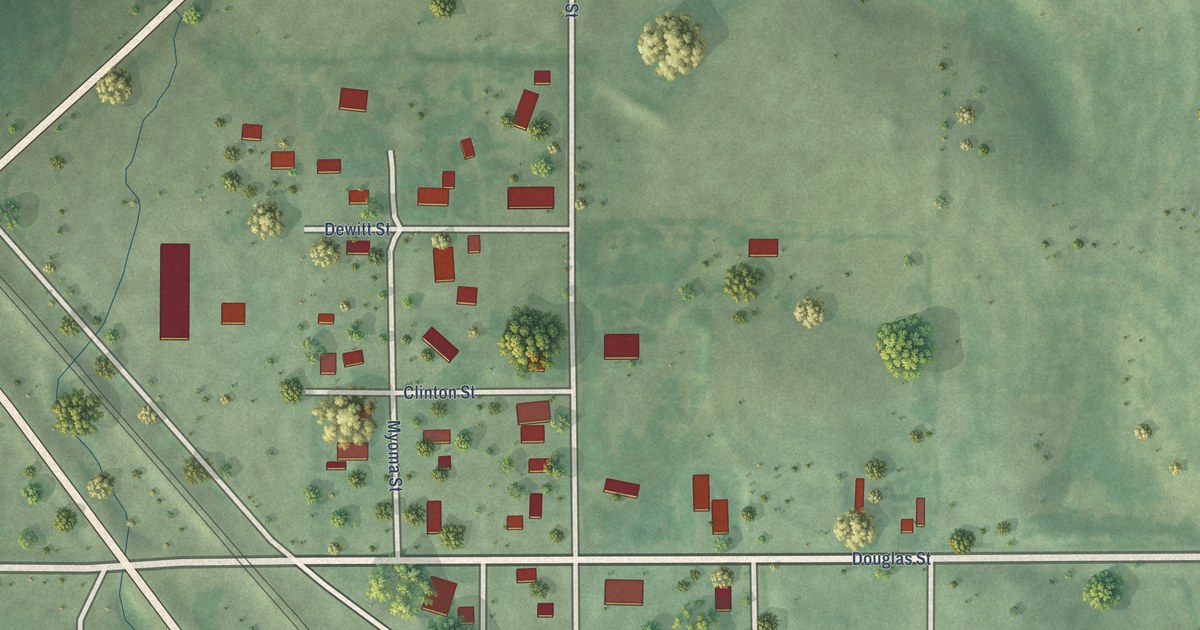 Map of Hazard, Nebraska in 2026