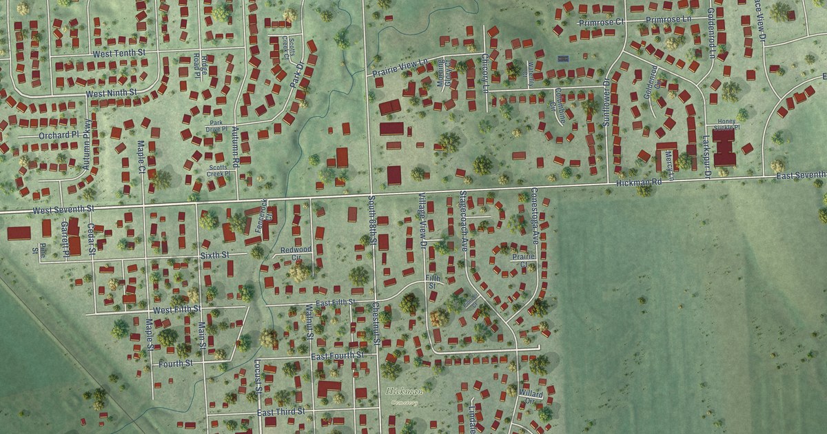 Map of Hickman, Nebraska in 2026
