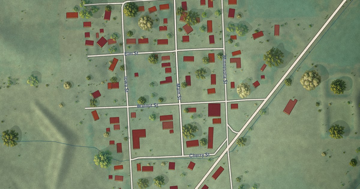 Map of Hubbard, Nebraska in 2026