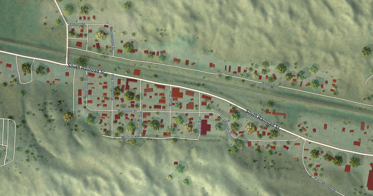Map of Hyannis, Nebraska in 2026