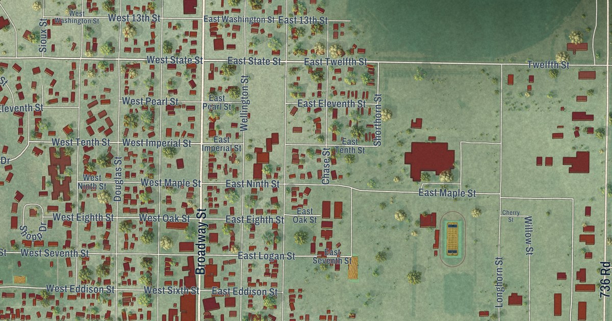 Map of Imperial, Nebraska in 2026