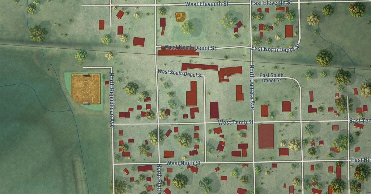 Map of Juniata, Nebraska in 2026