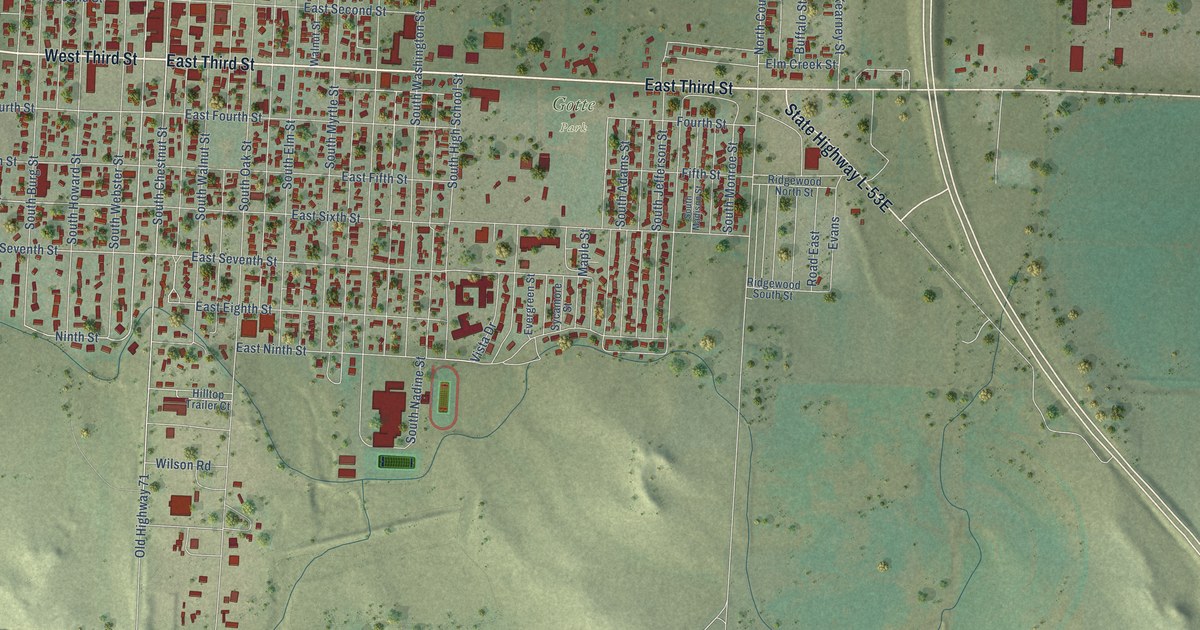 Map of Kimball, Nebraska in 2026