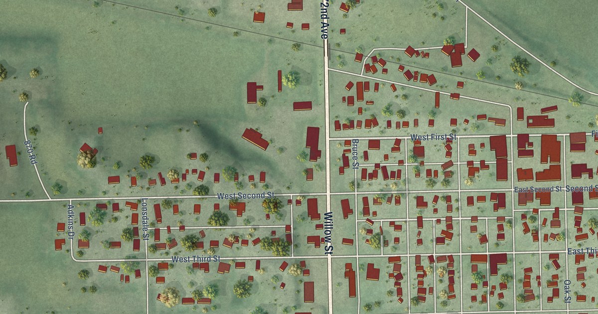 Map of Laurel, Nebraska in 2026