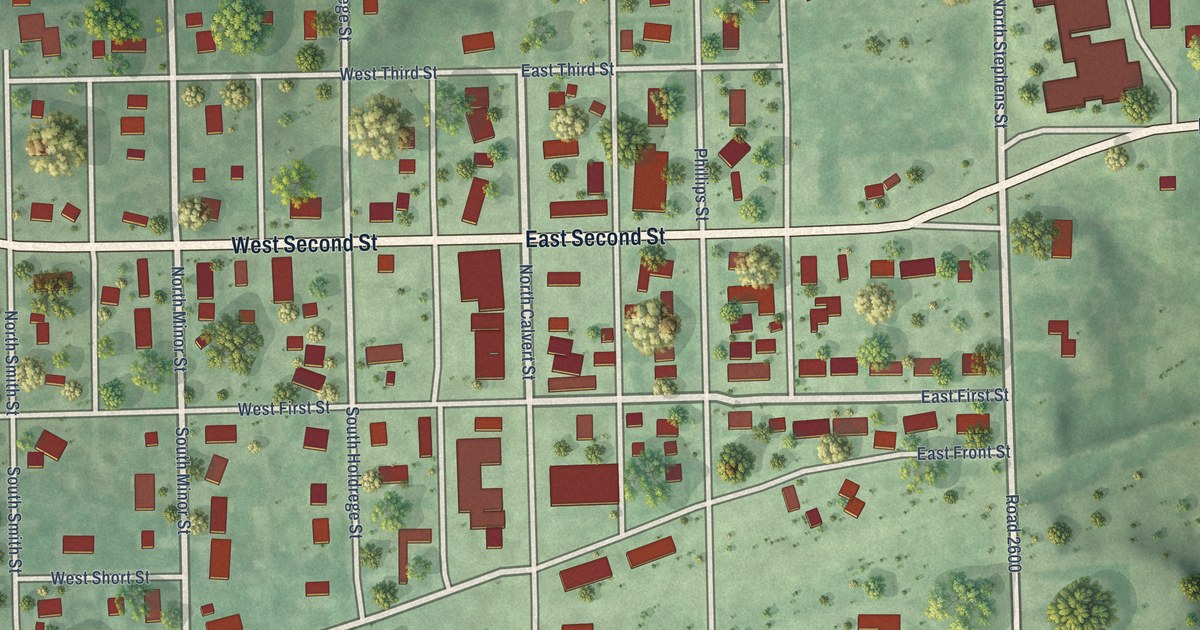 Map of Lawrence, Nebraska in 2026